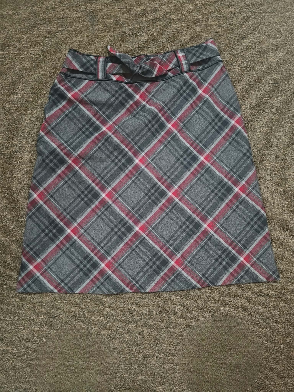 b.i.g.i.g.c.d.a. Career Plaid Belted Skirt Size 8